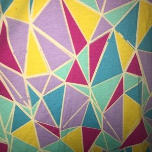Lularoe Nicole dress M pastel-jewel geometric